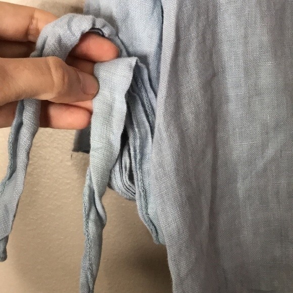 Linen midi ladies pullover shirt dress made in Italy size medium relaxed cute - Picture 12 of 12